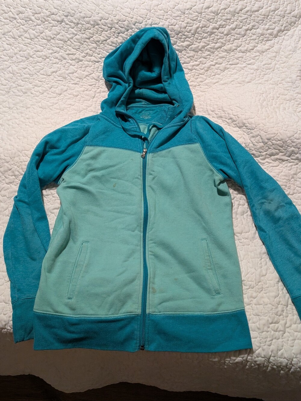 Women’s Teal Zip-Up Hoodie Sweatshirt